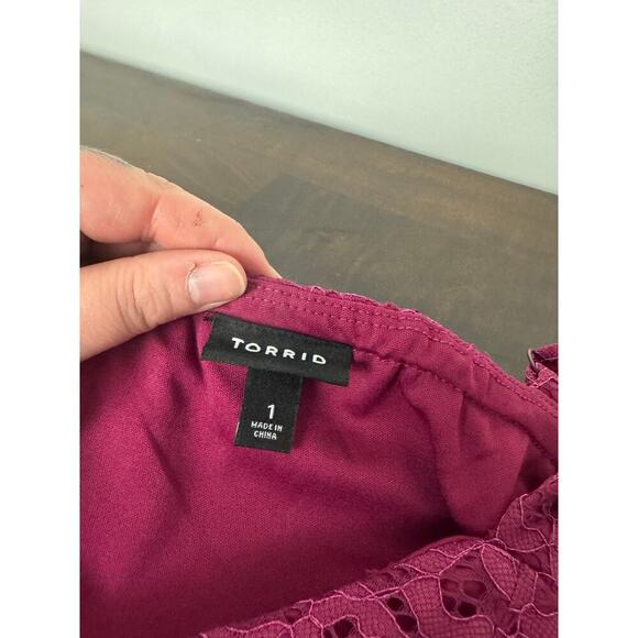 Torrid Midi Crochet Lace Sweetheart Dress Size 1 NWOT - Picture 8 of 9